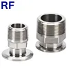 RF Sanitary Stainless Steel 304 316L Tri Clamp Male Thread Ferrule Adapter for Pipe Fitting