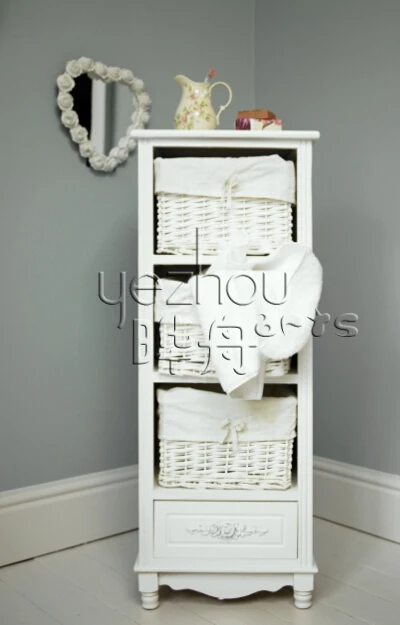 Grey 2 Wooden Drawer Wicker Storage Unit Buy Wooden Drawer