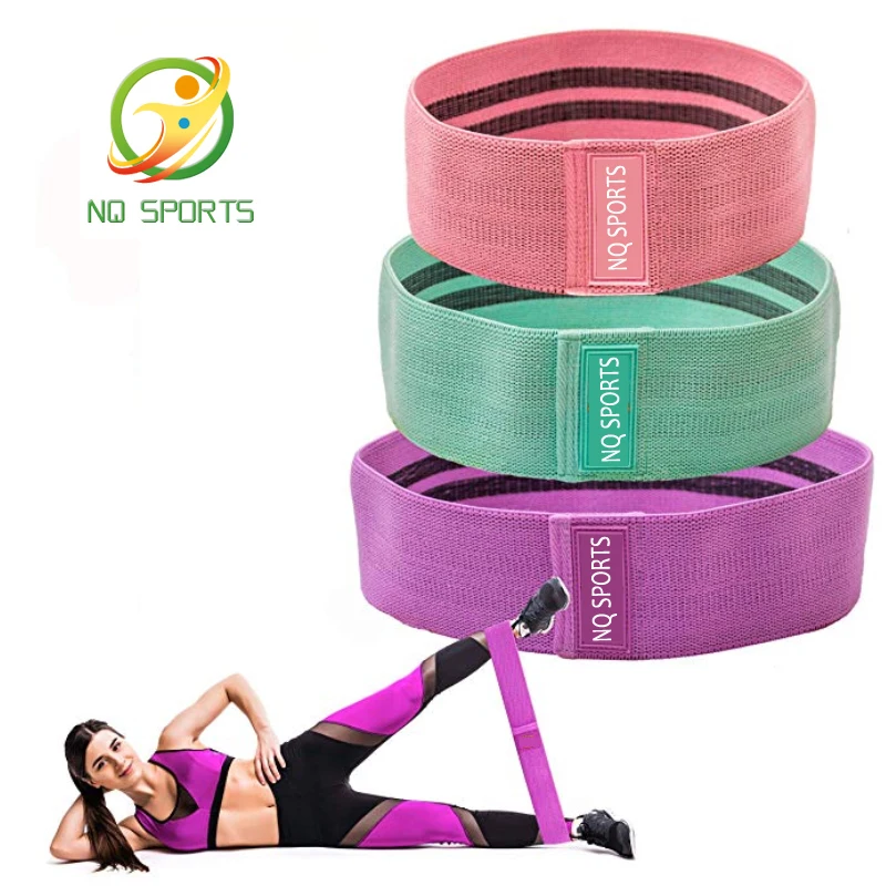 Rubber Silk Nylon Fabric Set Hip Circle Resistance Band - Buy ...