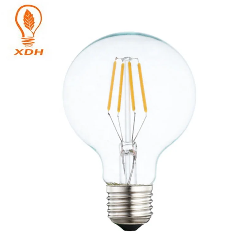G80 7.5W E27 clear led filament lamp bulb led light