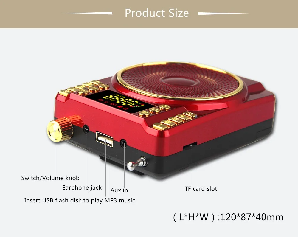 Multifunction Mini Portable Amplifier Speaker (k260) Buy