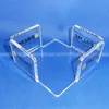 Custom imprint Crystal Clear Square Acrylic Memo Cube Holder
