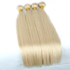 Wholesale unprocessed 10a raw cuticle aligned virgin hair extensions full bundle platinum 613 blonde human hair weave weft