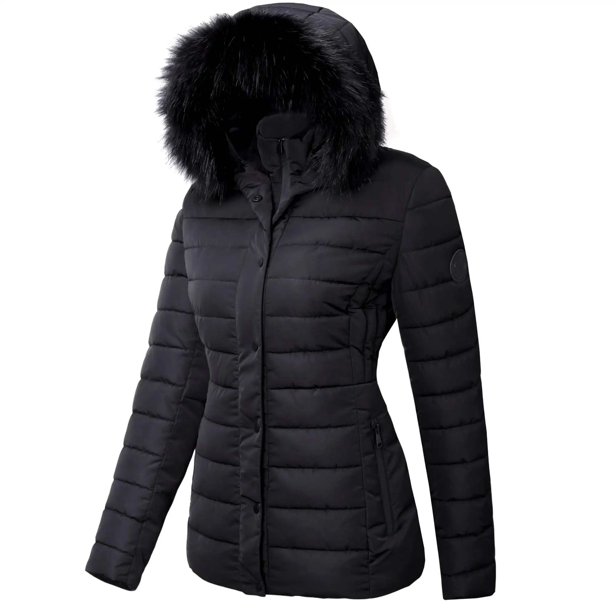 black winter jacket with hood