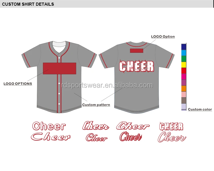 Customized baseball shirt
