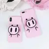 Cute Pig Nose Case For iPhone XS 10 Case Silicone Phone Cover For iPhone XR XS Max Case With Pig Lanyard