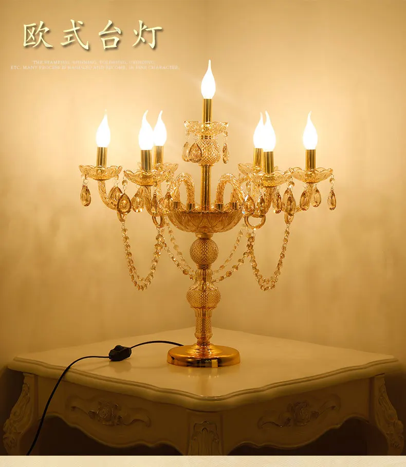 Modern Table Top Crystal Chandelier Centerpieces Table Lamp For Wedding Buy Contemporary Table