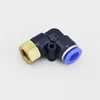 PLF 90 Degree Plastic Male Female Pneumatic Pipe Fittings Elbow Connectors