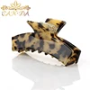 High quality girls hair accessories jumbo claw clip with marble pattern