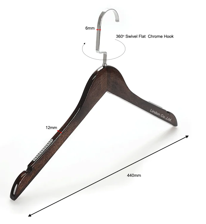 Product Glassy Finish Dark Vintage Wooden Coat Hangers with Non-Slip Rubber Grips.png