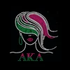 AKA AFRO GIRL RHINESTONE HOT FIX HEAT TRANSFER DESIGNS