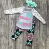 Fall/Winter "God bless this southern mess" AZTEC pants baby girls cotton lace boutique children clothing with matching accessory