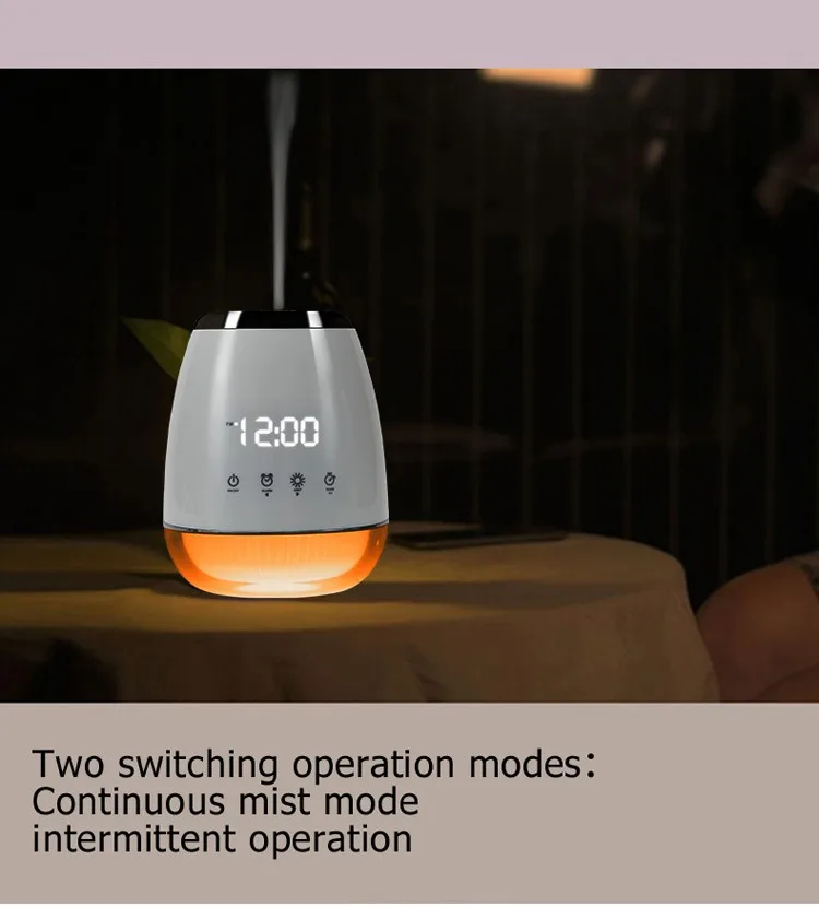2017 best price ultrasonic aromatherapy diffuser/Alarm Clock air humidifier with 1 year warranty