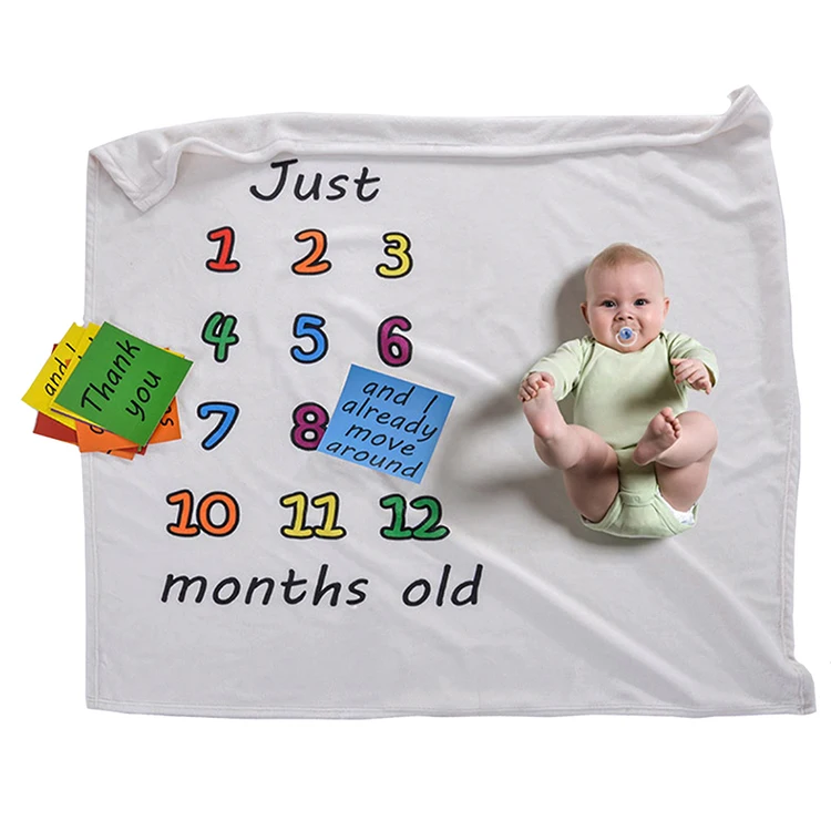 Wholesale Photography Props soft toy monthly Baby Milestone Blanket