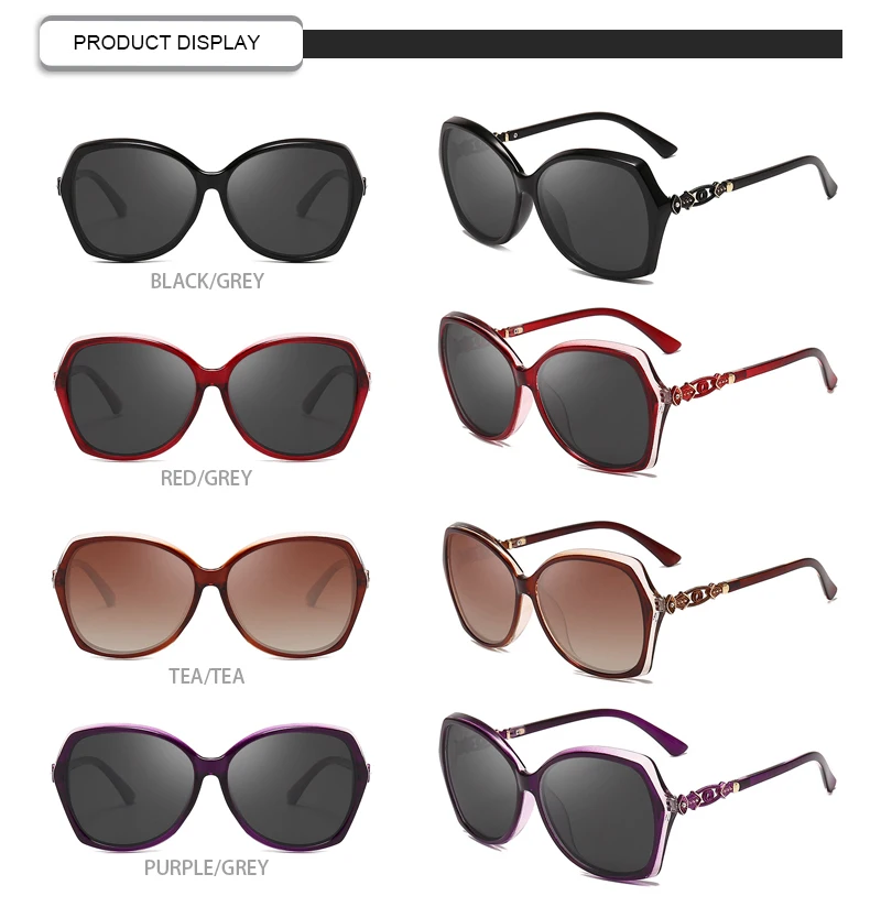 New trendy oversized good selling eyewear hollow out leg polarized shipping sunglasses for women