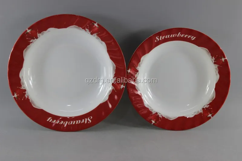 Strawberry Melamine Plate Plastic Dishes Sales promotion