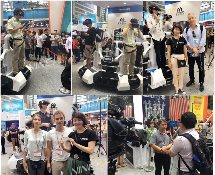 High income vr shooting walking virtual reality games exciting 5 players 9d vr simulator platoon