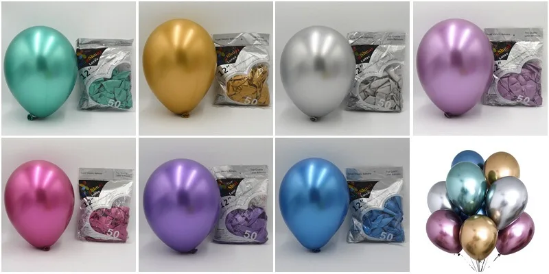 Party&wedding high quality Metal balloon colorful peal metallic latex balloons decoration Chrome balloons
