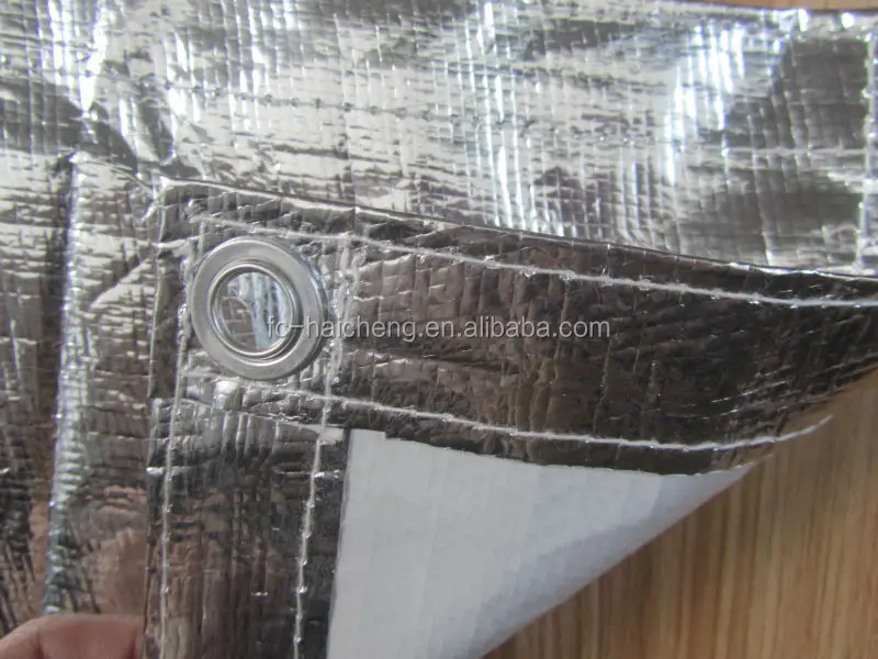 Light Reflective Aluminum Foil Fabric Canvas,Heat Resistant Tarps For