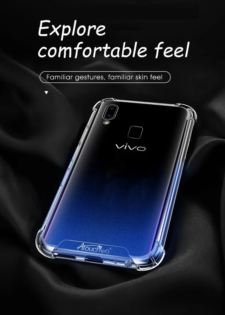 Transparent PC TPU phone case back cover for Vivo Y93 phone case