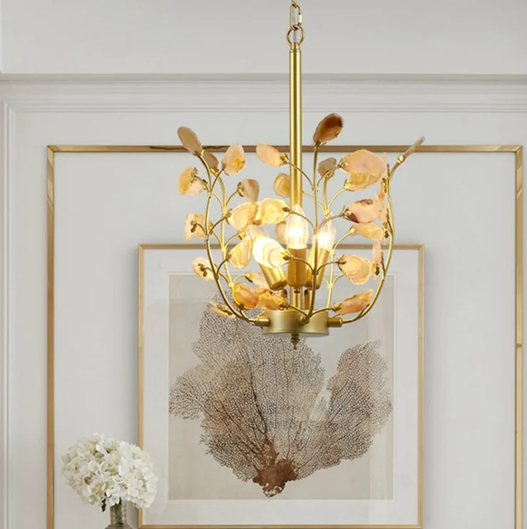 wholesale modern contemporary purple agate stone natural small vintage pendant lights