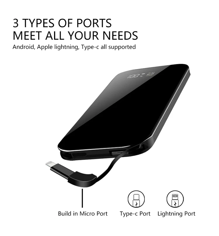 Ce Rohs Fcc Portable Qi Battery Pad Wireless Charger Power