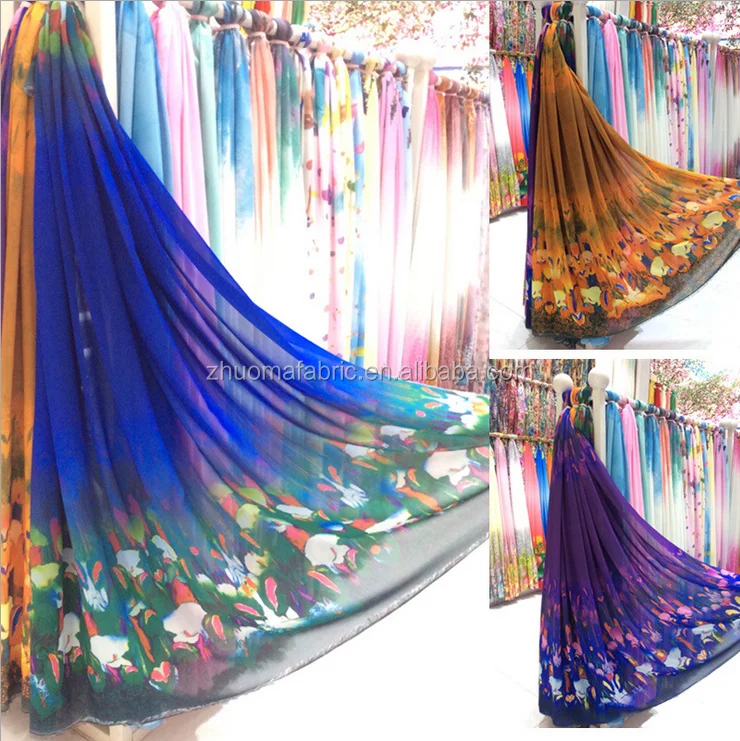 Pastel Digital Floral Print Dress Material with Chiffon Printed Dupatta