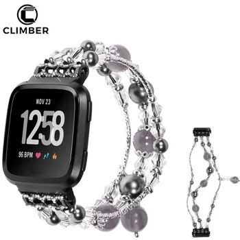 beaded fitbit versa band