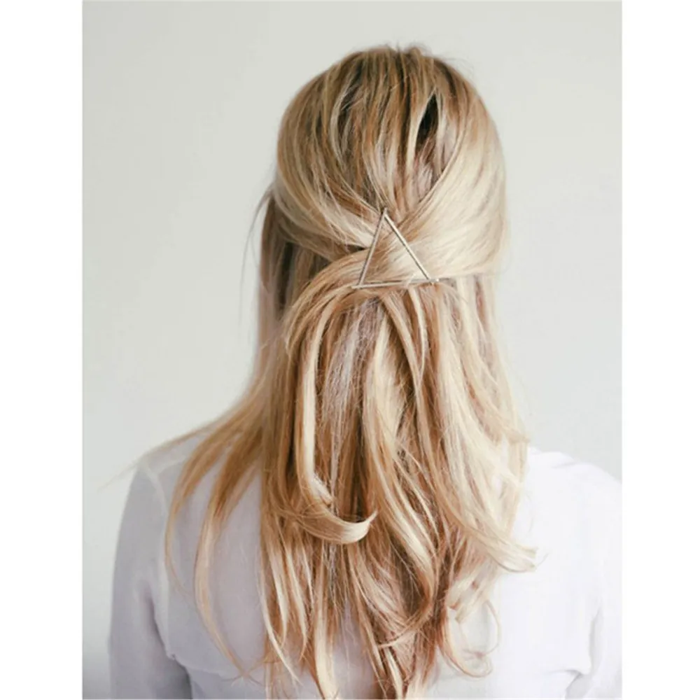 triangular moon round geometry hair decoration fashion clip hair