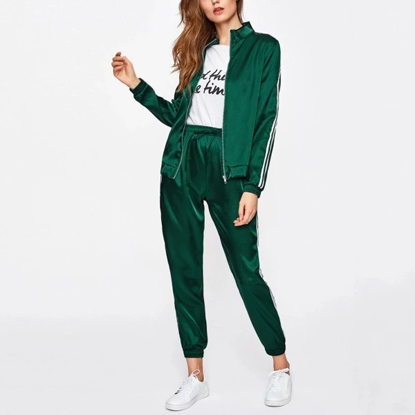 satin tracksuit womens