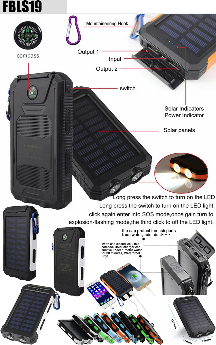 Super Slim Rohs Solar Power Bank 10000mah Buy Power Bank 10000mah