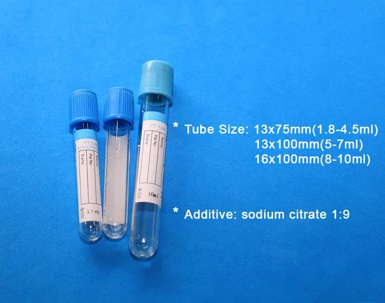 Different Volume Medical Vacuum Blood Collection tube