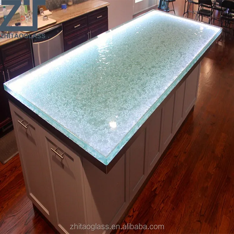 Led glass countertops