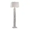 Hand Made Shell Sea Hotel Design White Nature Shell Standing Floor Lamp With Chrome Finish Iron For Hotel