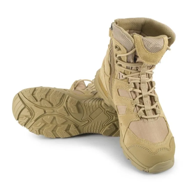 Mens OTB Desert Army Combat Patrol Boots Tactical Cadet Military Tan Junglelite