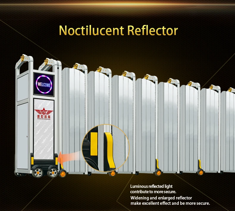 China famous brand Aluminum alloy automatic folding gate for factory--L1531