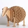 DIY plywood sheep and deer home decoration