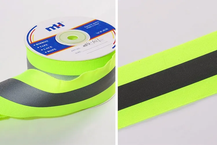 Hi Vis Reflective Fabric Tape Roll Sew-on,Lime Green,Reflective Bias ...