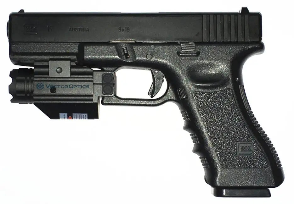 Vector Optics Doublecross Tactical Pistol Weapon Light With Red Laser