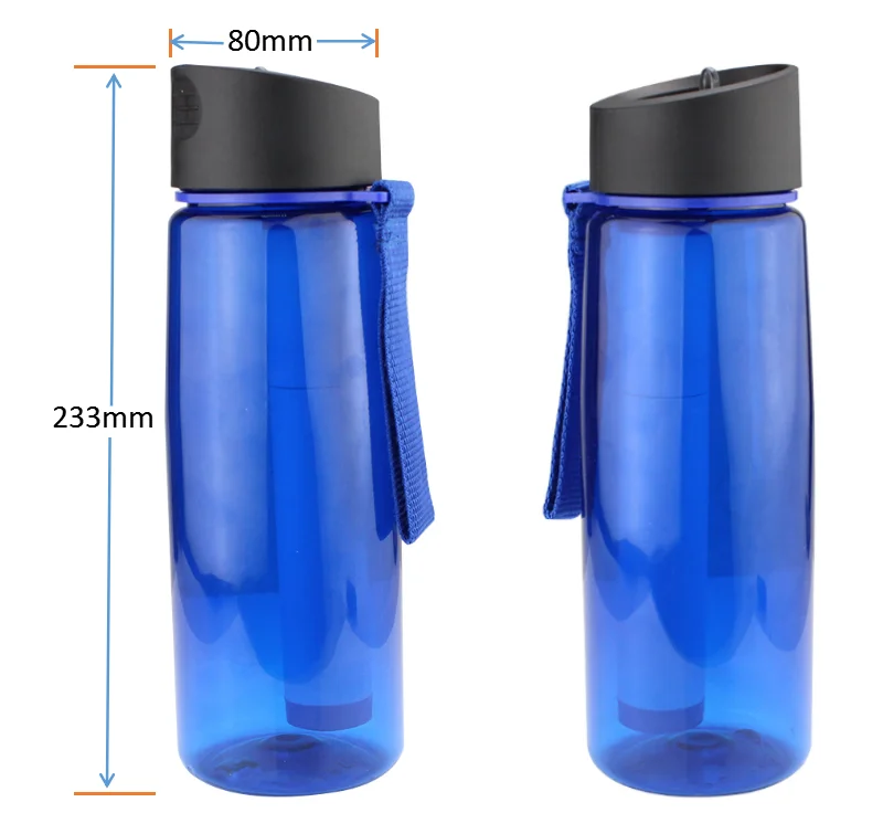 Super Function Portable Water Filter Bottle Activated Carbon Filter