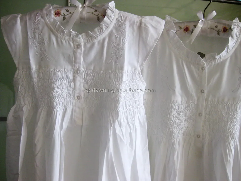 childrens white cotton nightgown