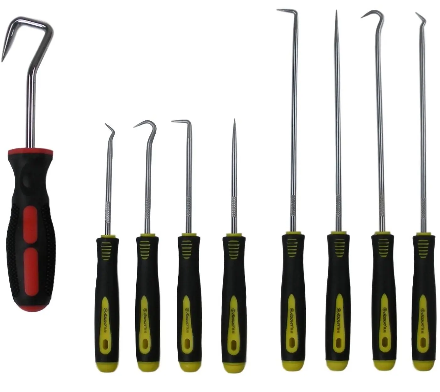 Hose Removal Hook Set with Fastener Remover SourceTon 3 pieces Hook and Pick Set Radiator Vacuum Hoses Trim and Transmission O Ring Removal Tools
