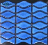 2018 Foshan supplier water jet pattern wave blue mosaic indoor wall decorative fish mosaic patterns