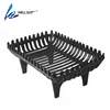 Cast iron fire grate with black powder coating and four feets