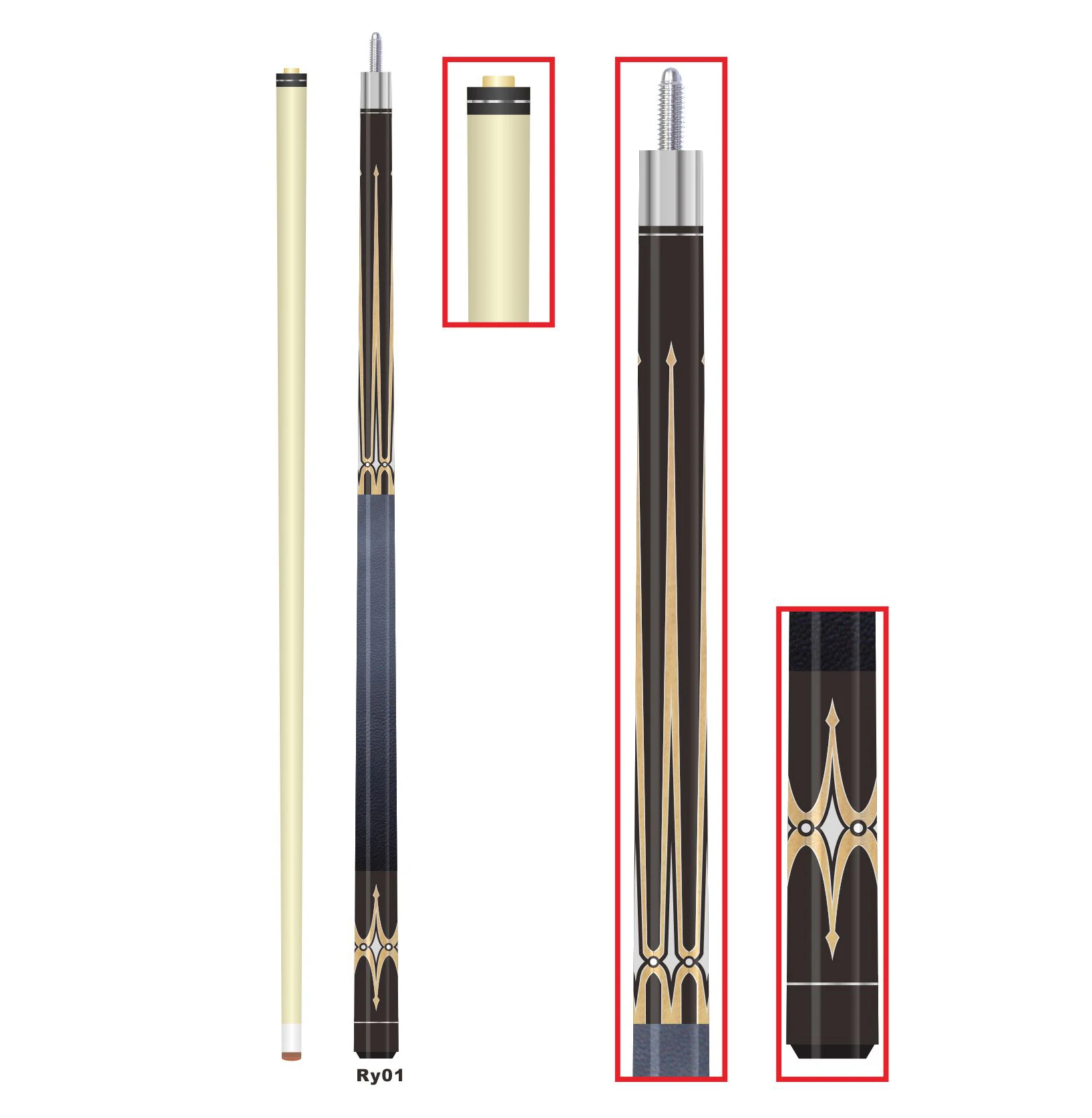 Factory Supply Cheap Billiard Snooker / Pool Cue Buy Billiard Cue,Pool Cue,Snooker Product on