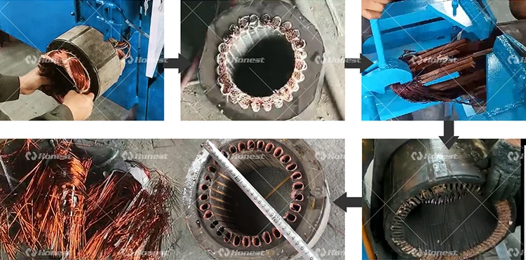 Scrap Motor Stator Coil Winding Dismantling Recycling Machine