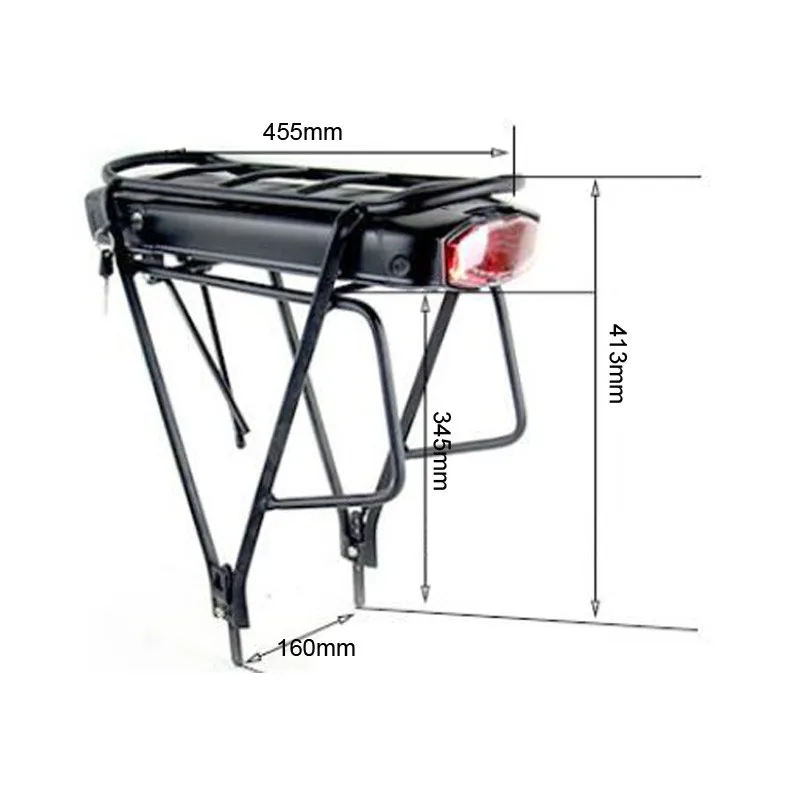 Clearance Electric Bicycle 10/13/17.5Ah 36V 48V Rear Rack Battery for eBike Lithium Battery + Double Layer Luggage Rack 3