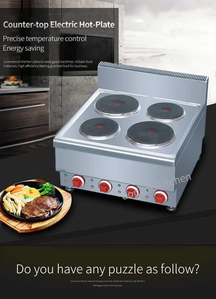 electric cooking hot plate commercial countertop