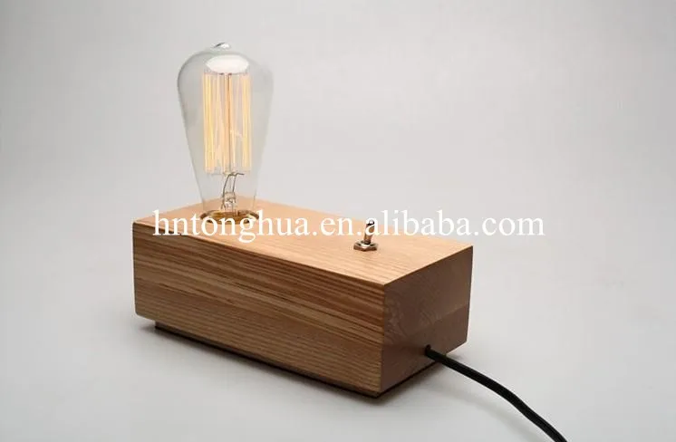 vintage wooden table lamp