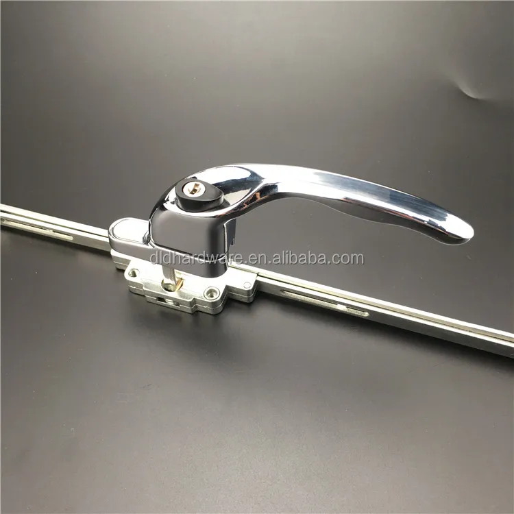 Pvd Gold European Upvc Door Handle Lever On Plate Center Size 92mm